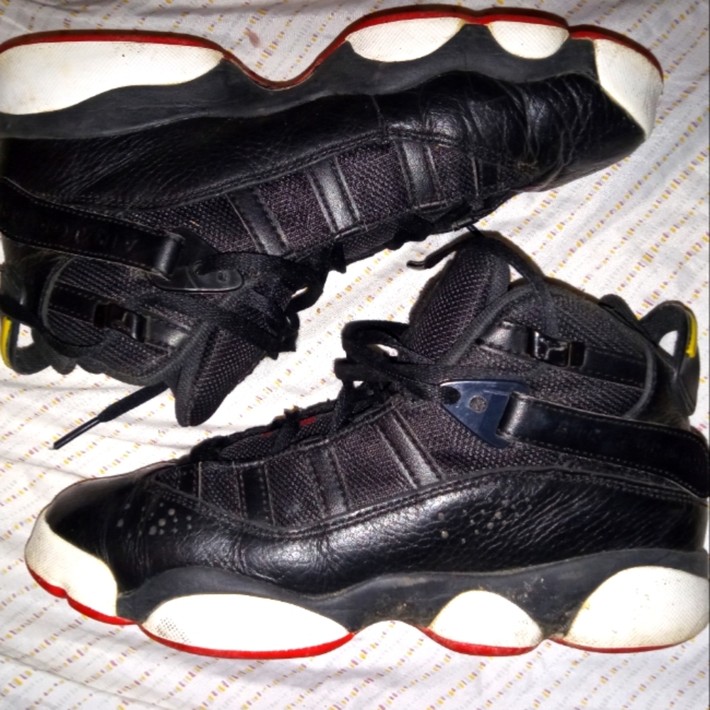 Nike Air Jordan 6 Rings (GS) Black/Red/White Youth 6.5